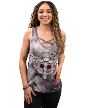 Liberty Wear Collection Tops: Chain Link Skulls