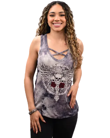 Liberty Wear Collection Tops: Chain Link Skulls
