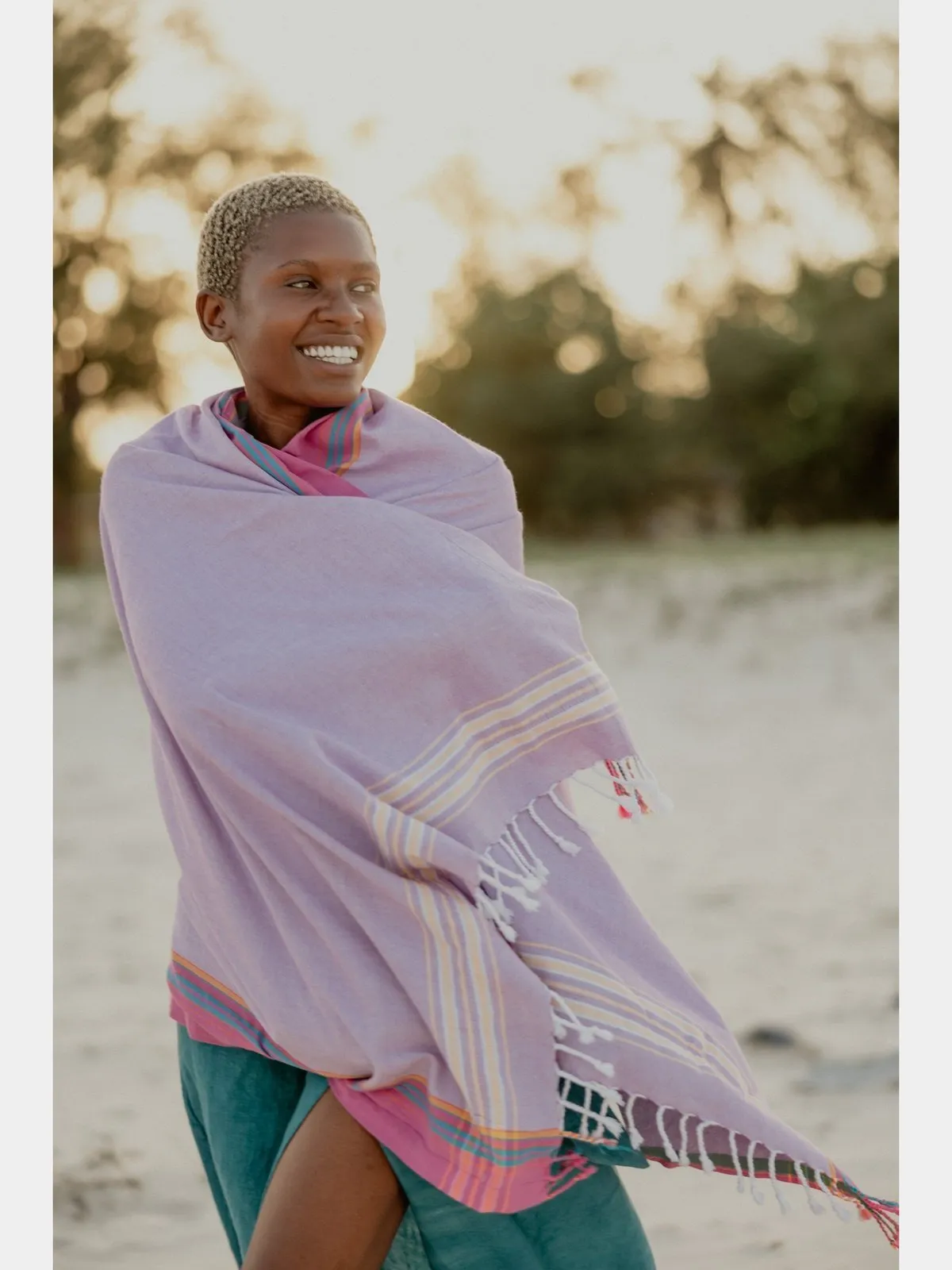Lilac Kenyan Beach Towel