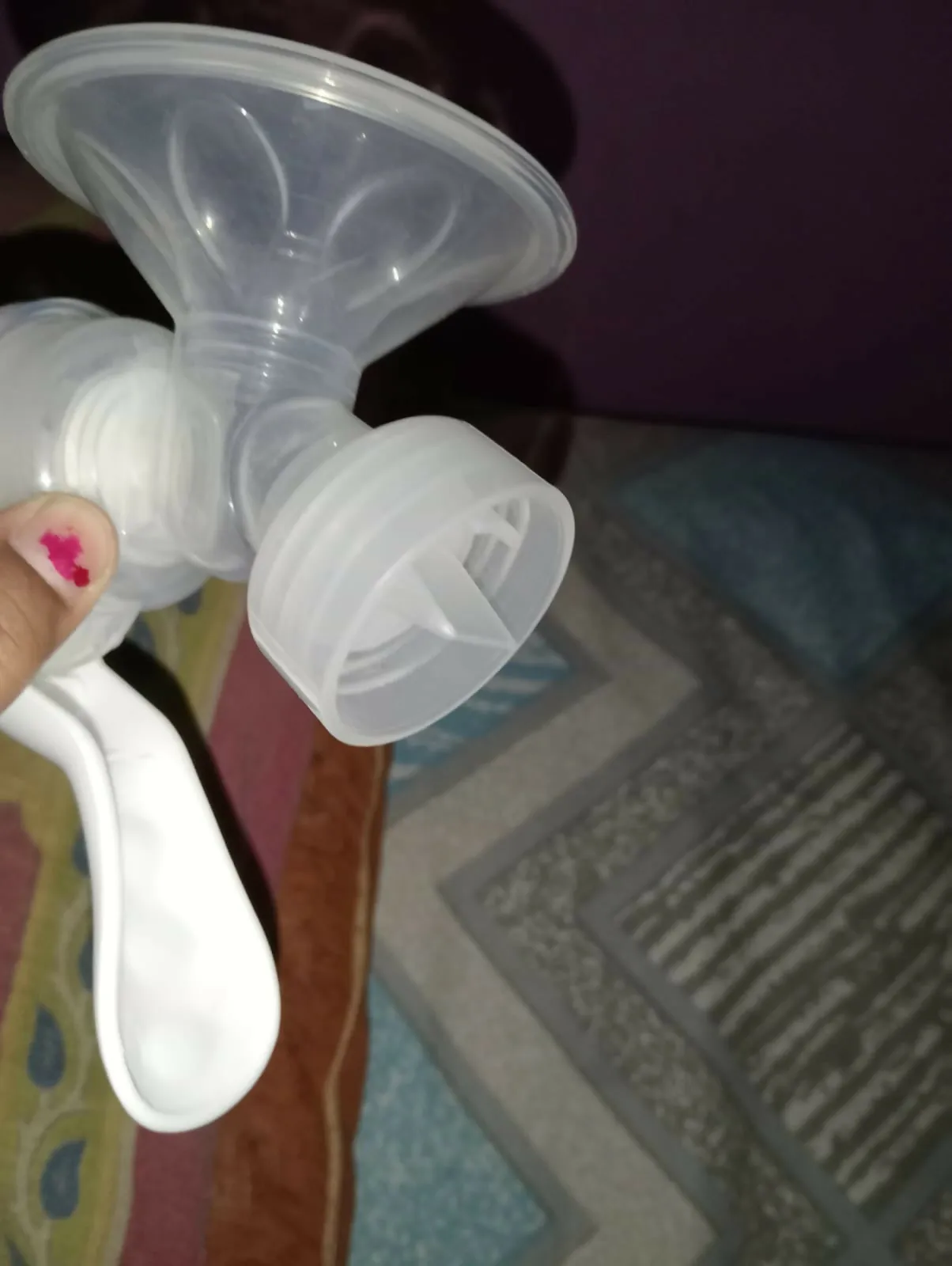 LUVLAP Adore Manual Breast Pump with 3 Bottles
