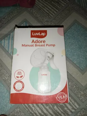 LUVLAP Adore Manual Breast Pump with 3 Bottles