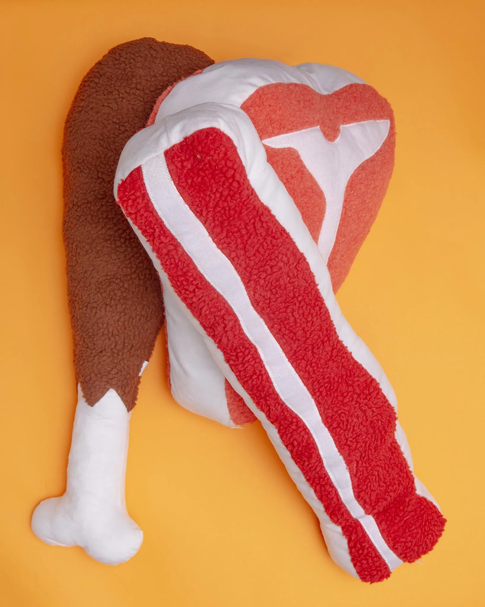 Mega BBQ Super Steak Plush Squeaky Dog Toy (20" in Length)