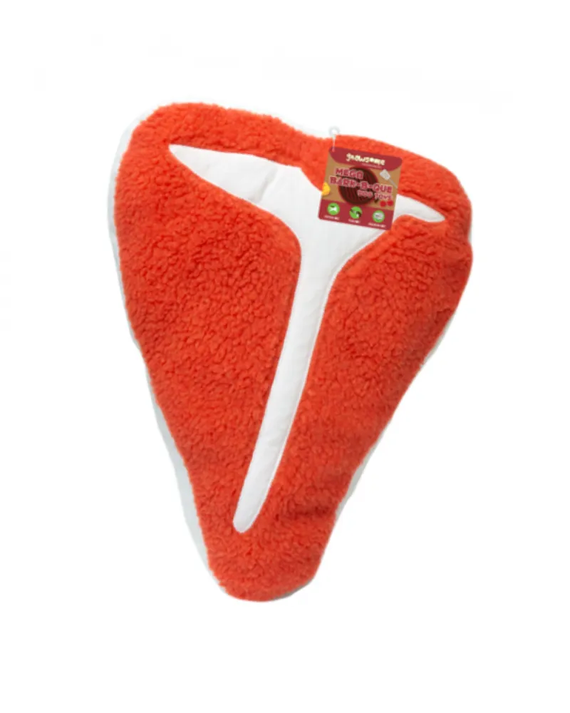 Mega BBQ Super Steak Plush Squeaky Dog Toy (20" in Length)