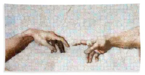 Michelangelo fingers - Beach Towel