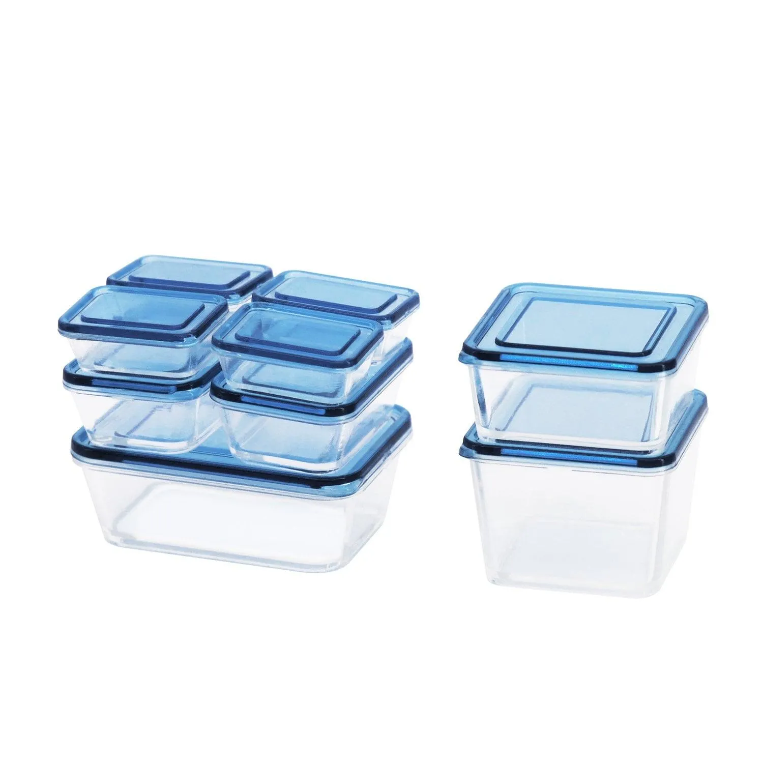 Miniature Fruits Storage Containers - Set of 9 Containers - Fresh Keeping Box - Mini Storage Box With Lid - Dollhouse Miniature Accessories
