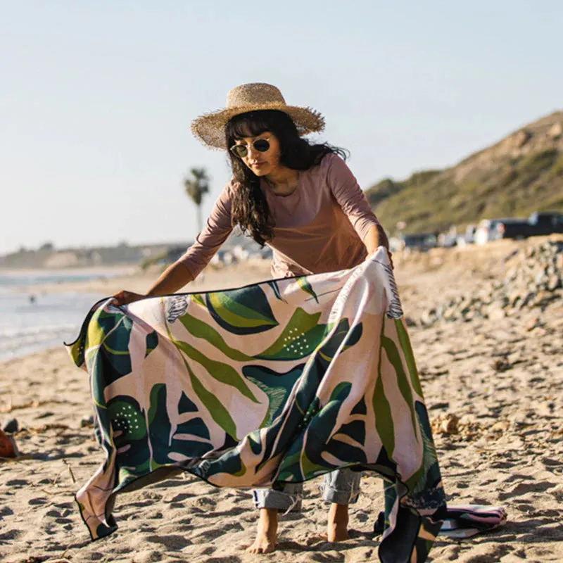 Nomadix Monstera Green Pink | Original Towel