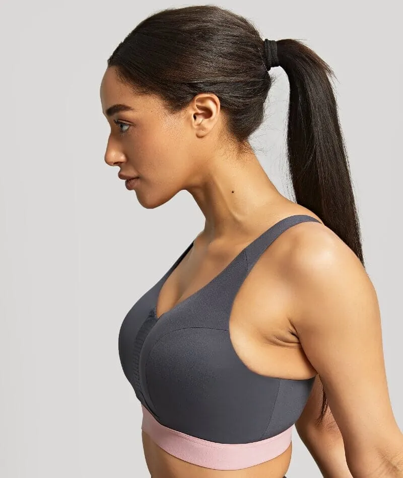 Panache Sport Endurance Ultra Perform Non Padded Underwire Sports Bra - Charcoal