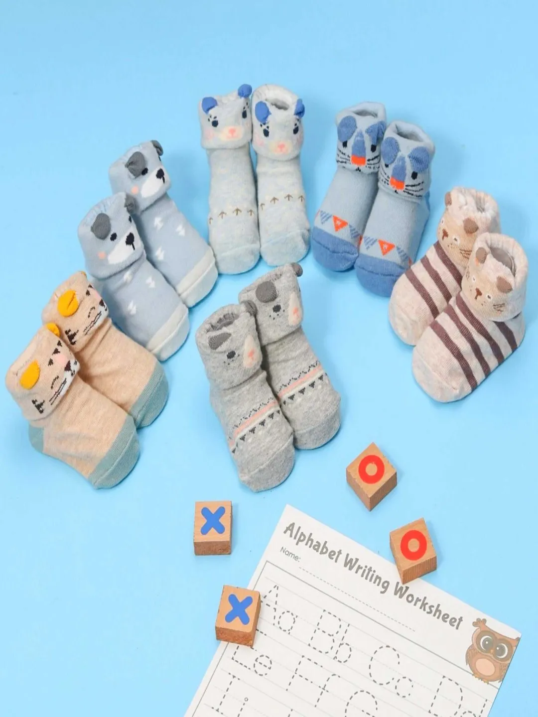Paw Steps - Soft Animal-Themed Anti-skid Socks for Baby Boys