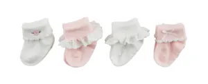 Pink Foldover Baby Sock Set