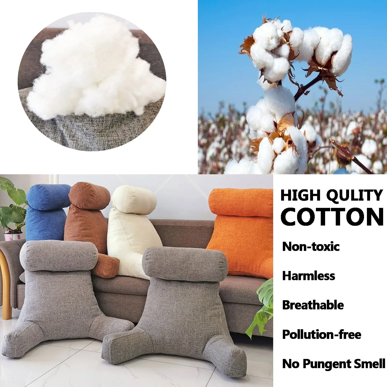 Reading Pillow for Bed Back Support Pillows for Sitting in Bed