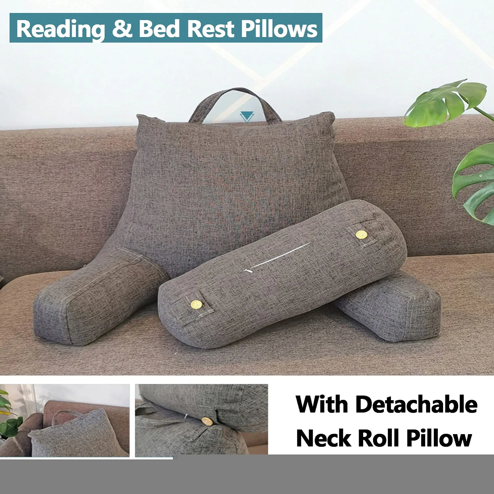 Reading Pillow for Bed Back Support Pillows for Sitting in Bed