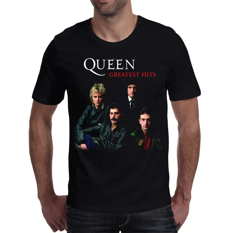 Rocksir New Rock Band QUEEN Printed Men's Tshirt Fashion Harajuku Brand Tops Tee Casual Street Wear Short Sleeve Shirts