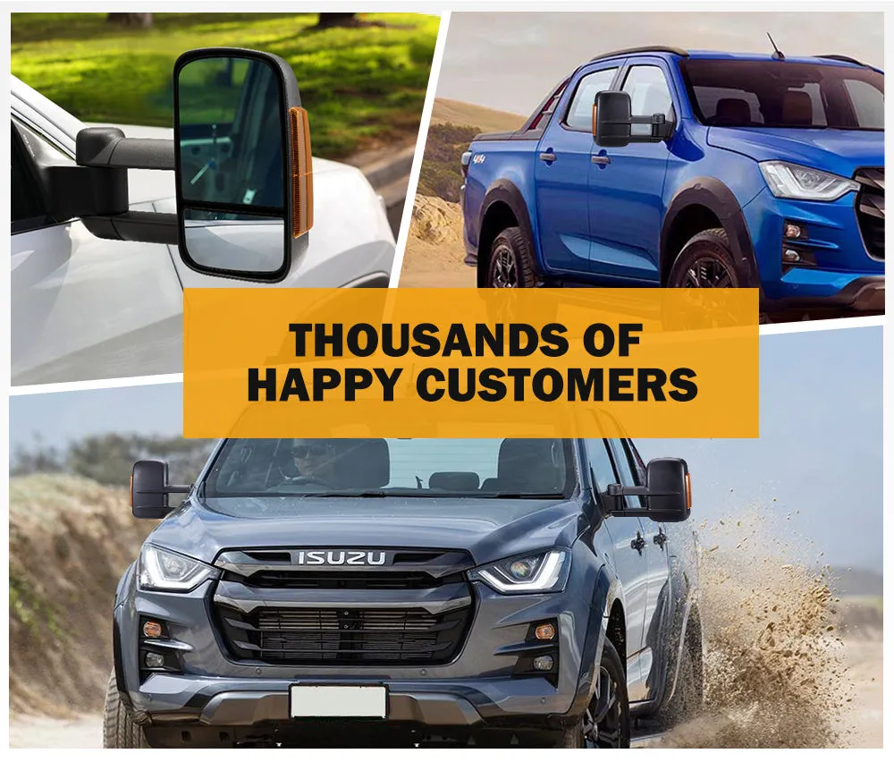 San Hima Extendable Towing Mirrors For Isuzu D-MAX DMAX 2020/08-ON