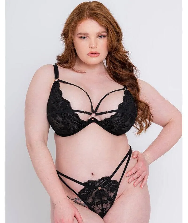 Scantilly Embrace Deep Plunge Bra - Black