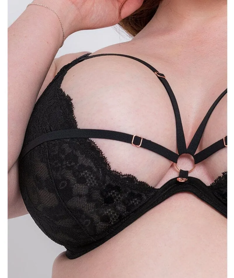 Scantilly Embrace Deep Plunge Bra - Black