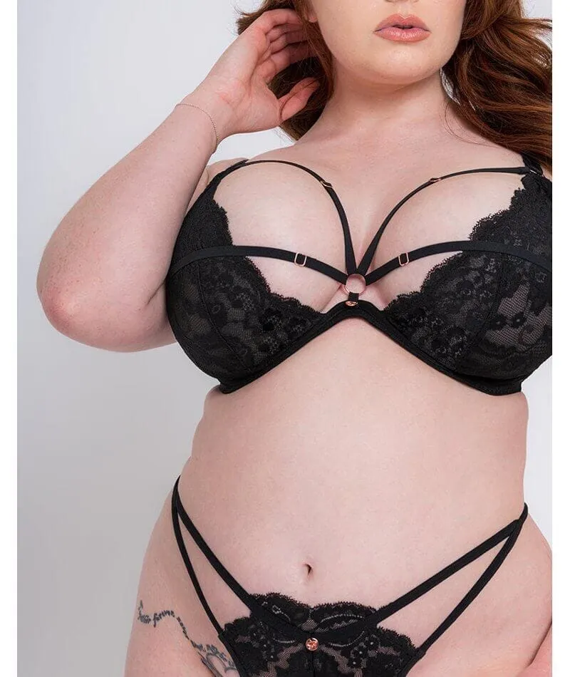 Scantilly Embrace Deep Plunge Bra - Black