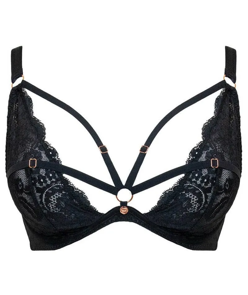Scantilly Embrace Deep Plunge Bra - Black