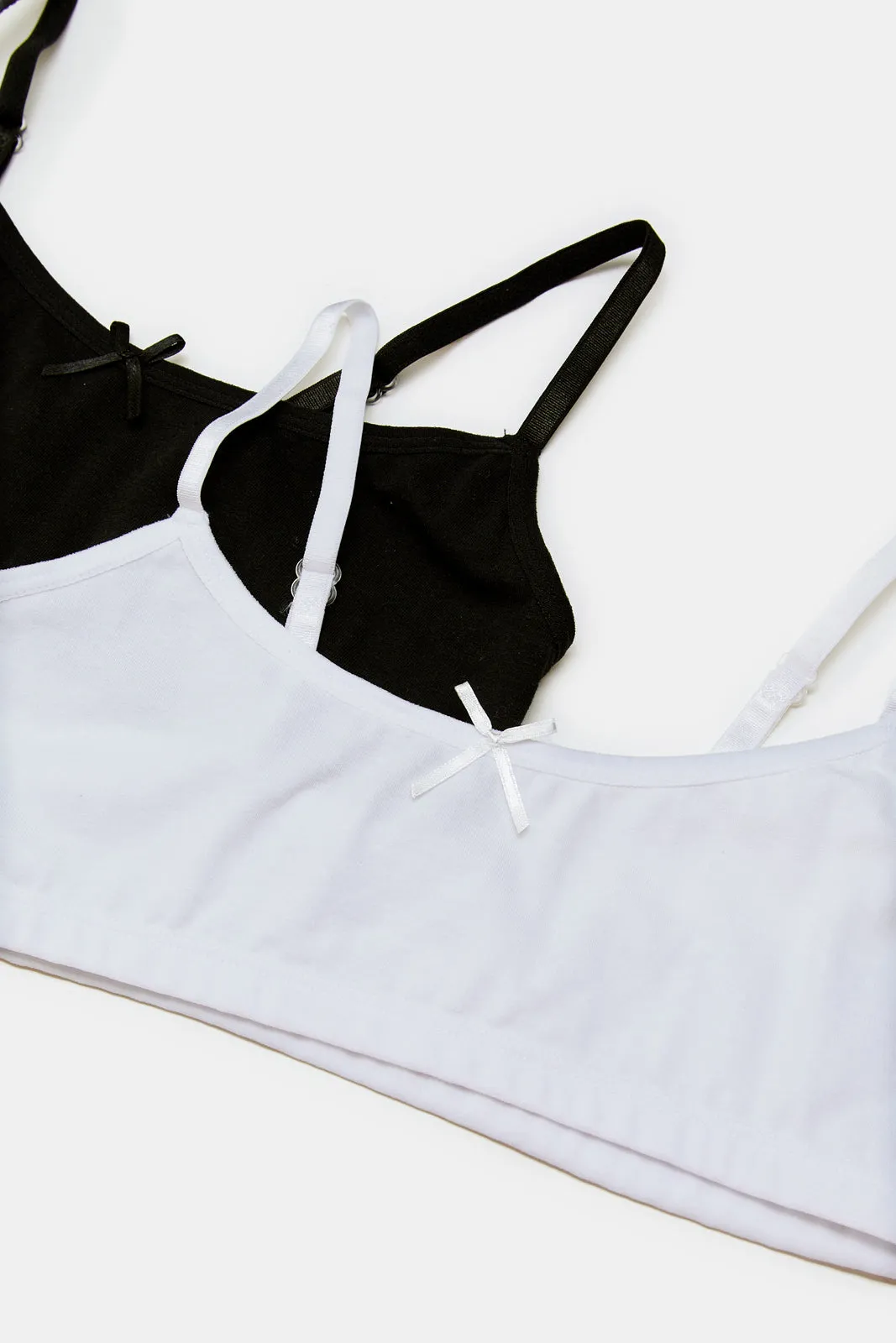 Senior Girls Ivory And Black Bra (2 Piece)