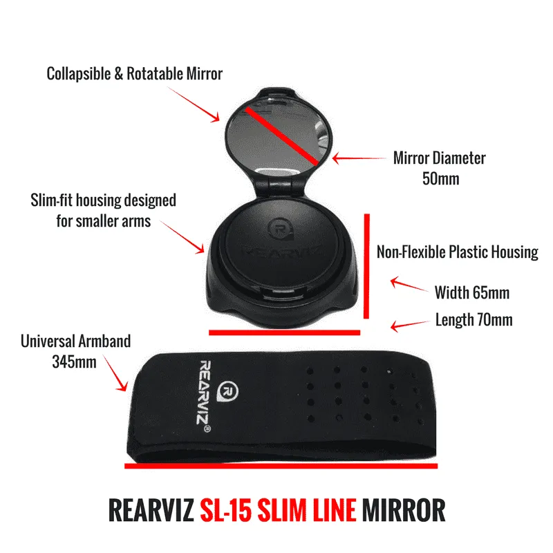 SL-15 Slim Line Wearable Bike Mirror