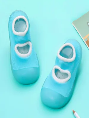 Soft and Secure Blue Solid Shoe Socks for Boys
