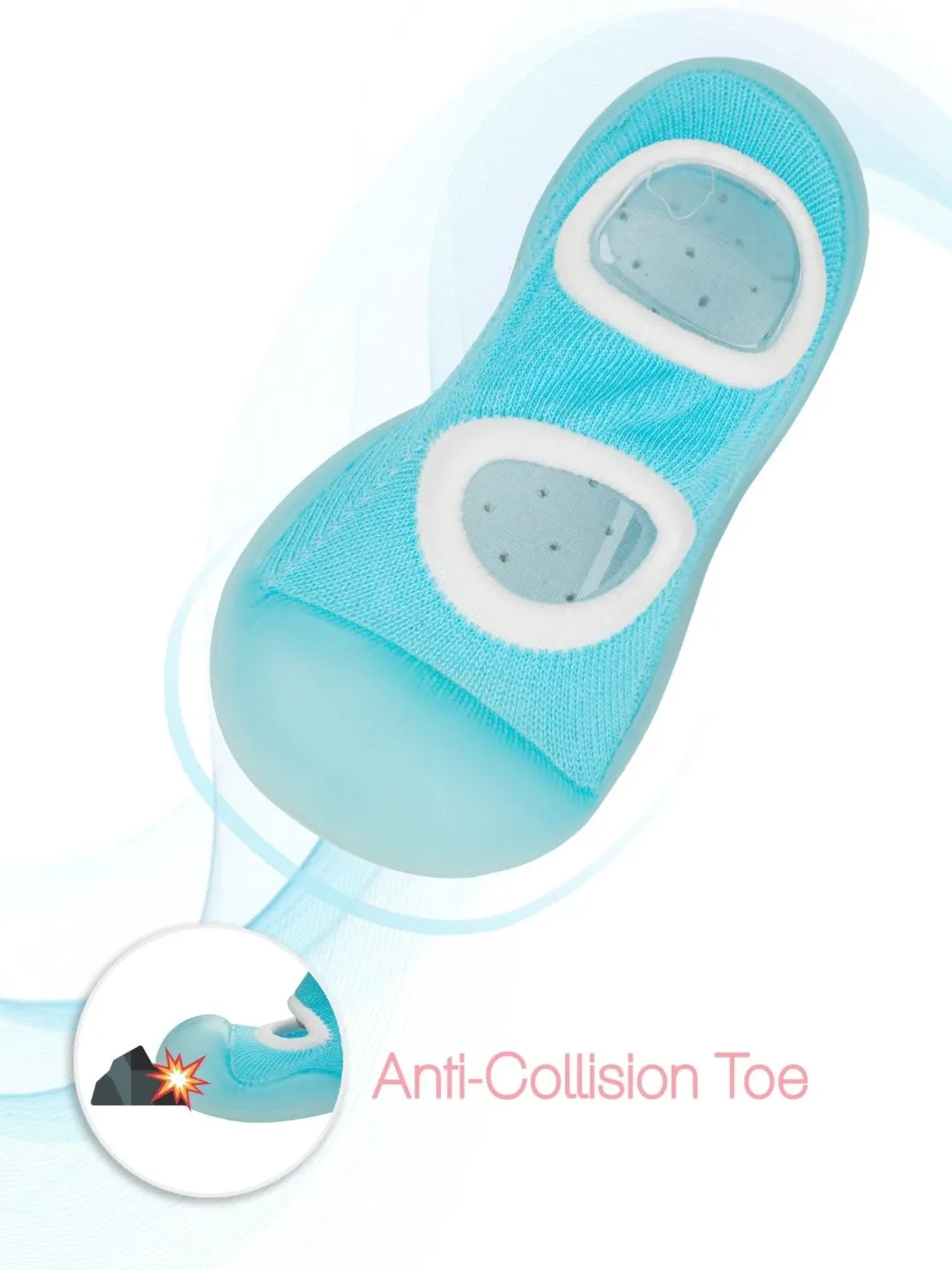 Soft and Secure Blue Solid Shoe Socks for Boys