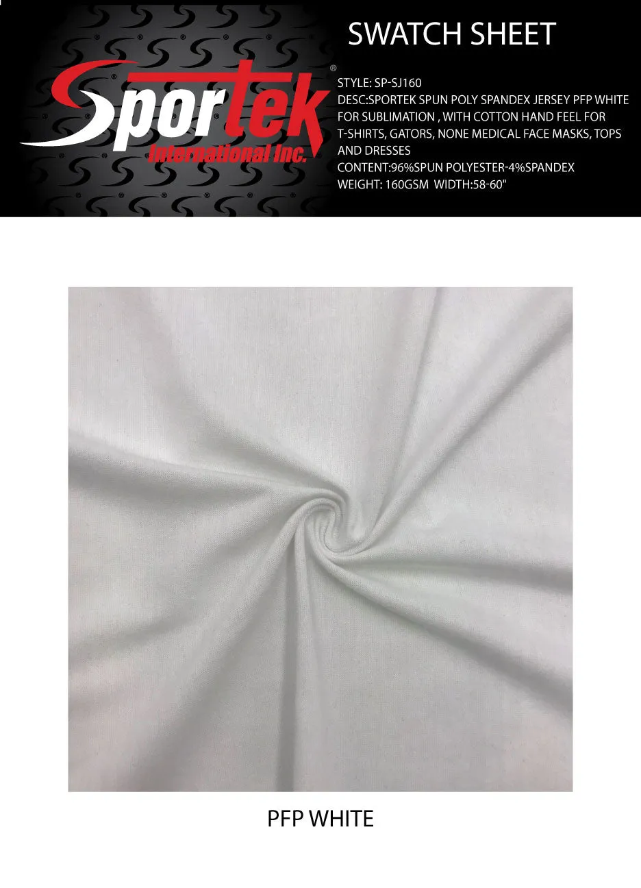 SP-SJ160 Sportek Spun Poly Spandex Jersey