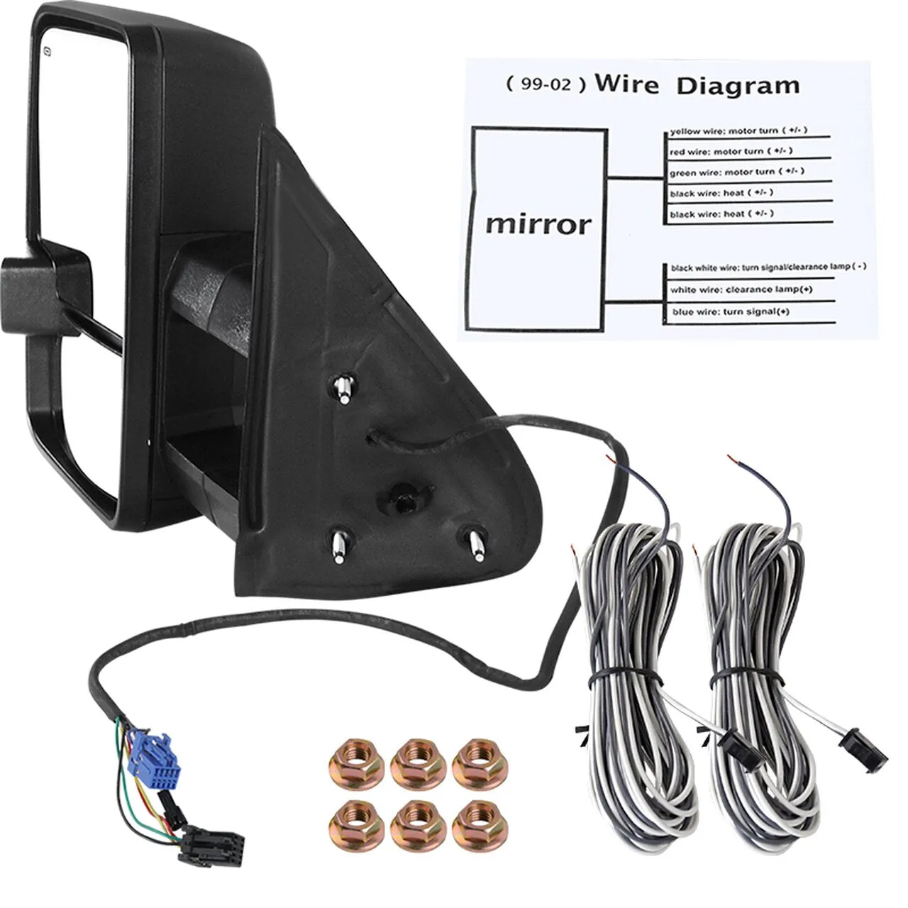 Spec-D Towing Mirrors Chevy Silverado (2003-2006) Power Extended w/ LED & Heated