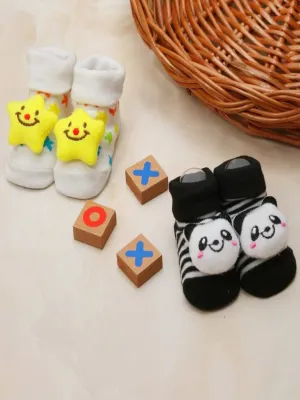 Star and Panda Socks Set for Baby Boys