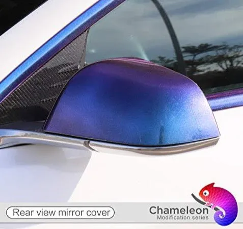 Starry Sky Chameleon Series ABS Side View Mirror Cover for 2017-2022 Tesla Model 3
