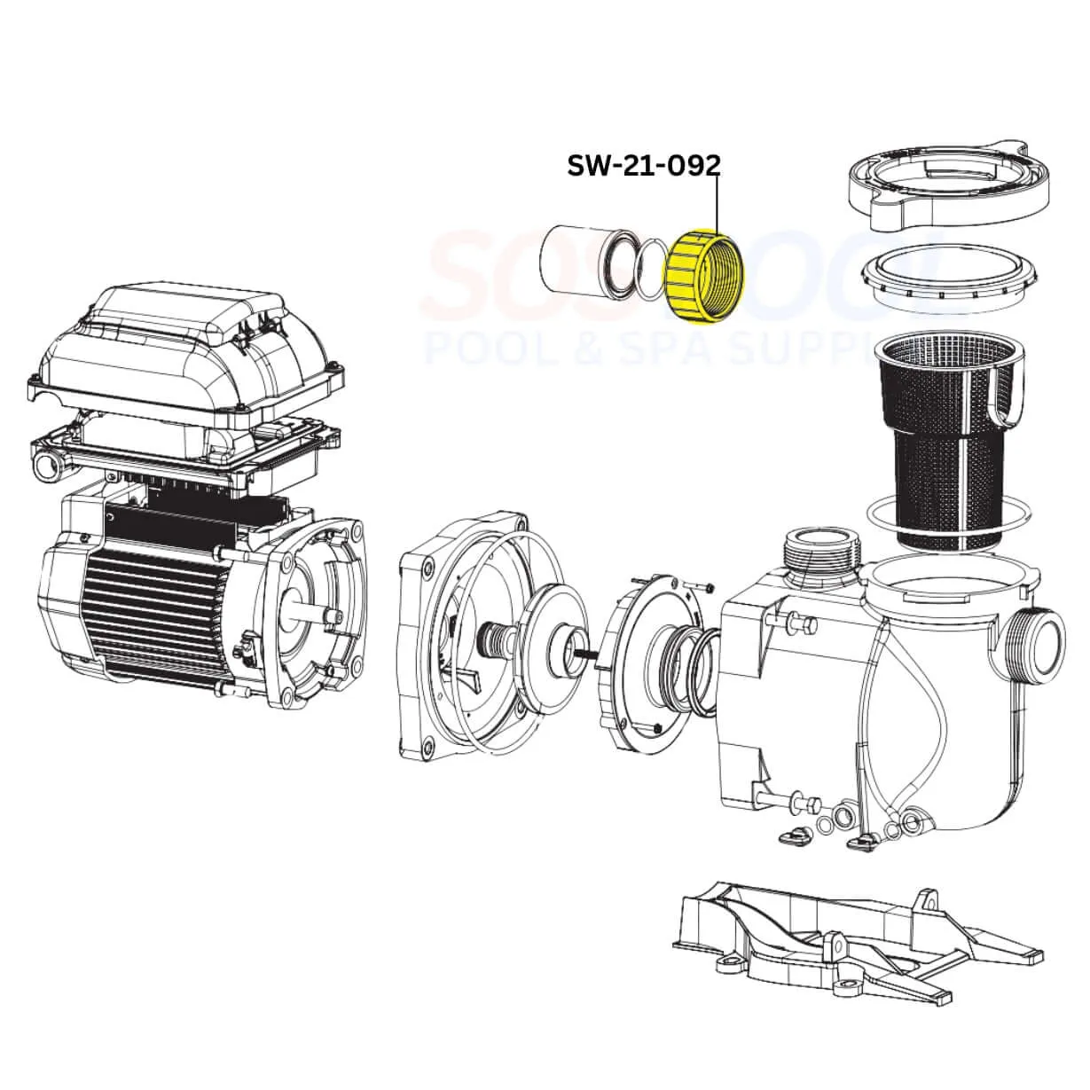 Swimables Nut For Pentair SuperFlo Pumps | 350092 | SW-21-092