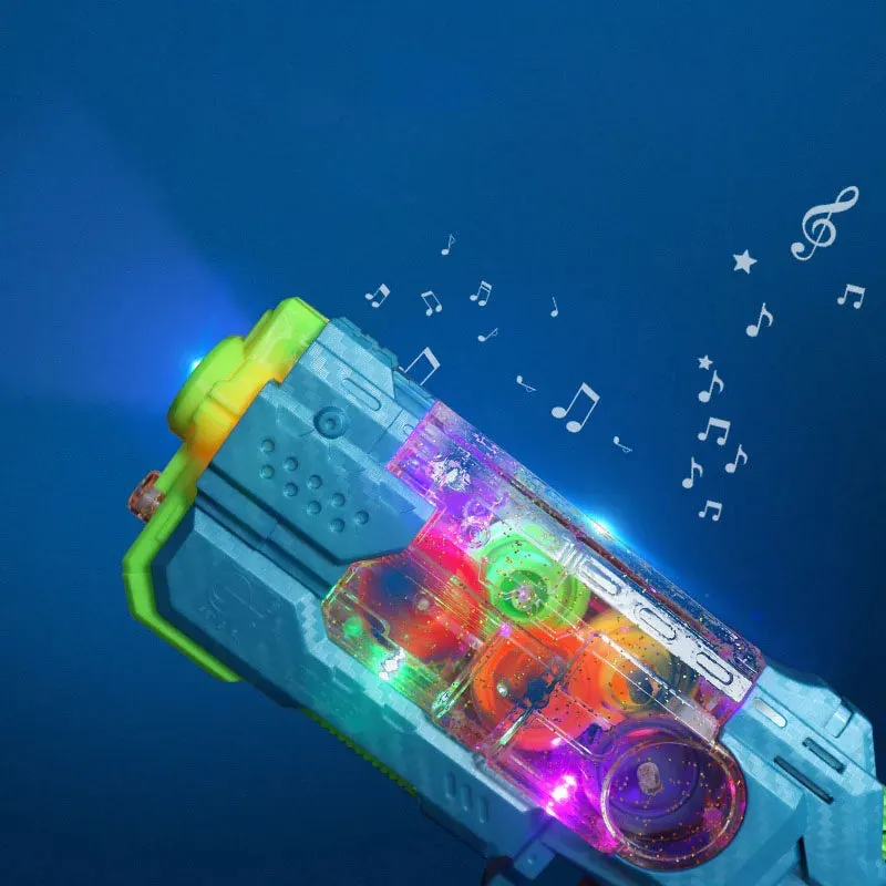 Transparent Gear Projection Shooting Gun With Light & Sound
