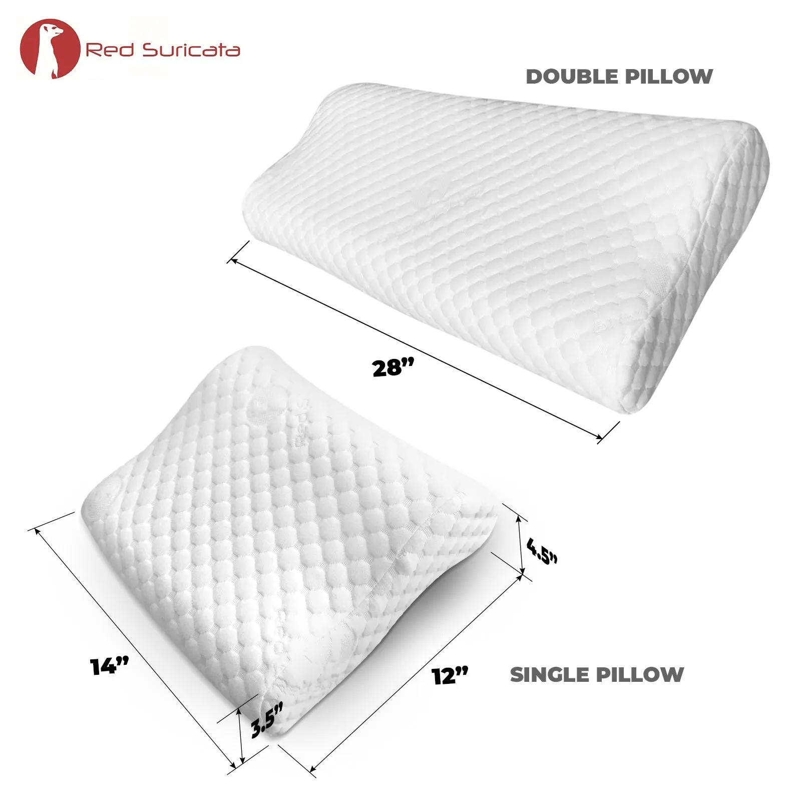 Travel Contour Mini Pillow - Bundle of 2 pillows and double pillowcase