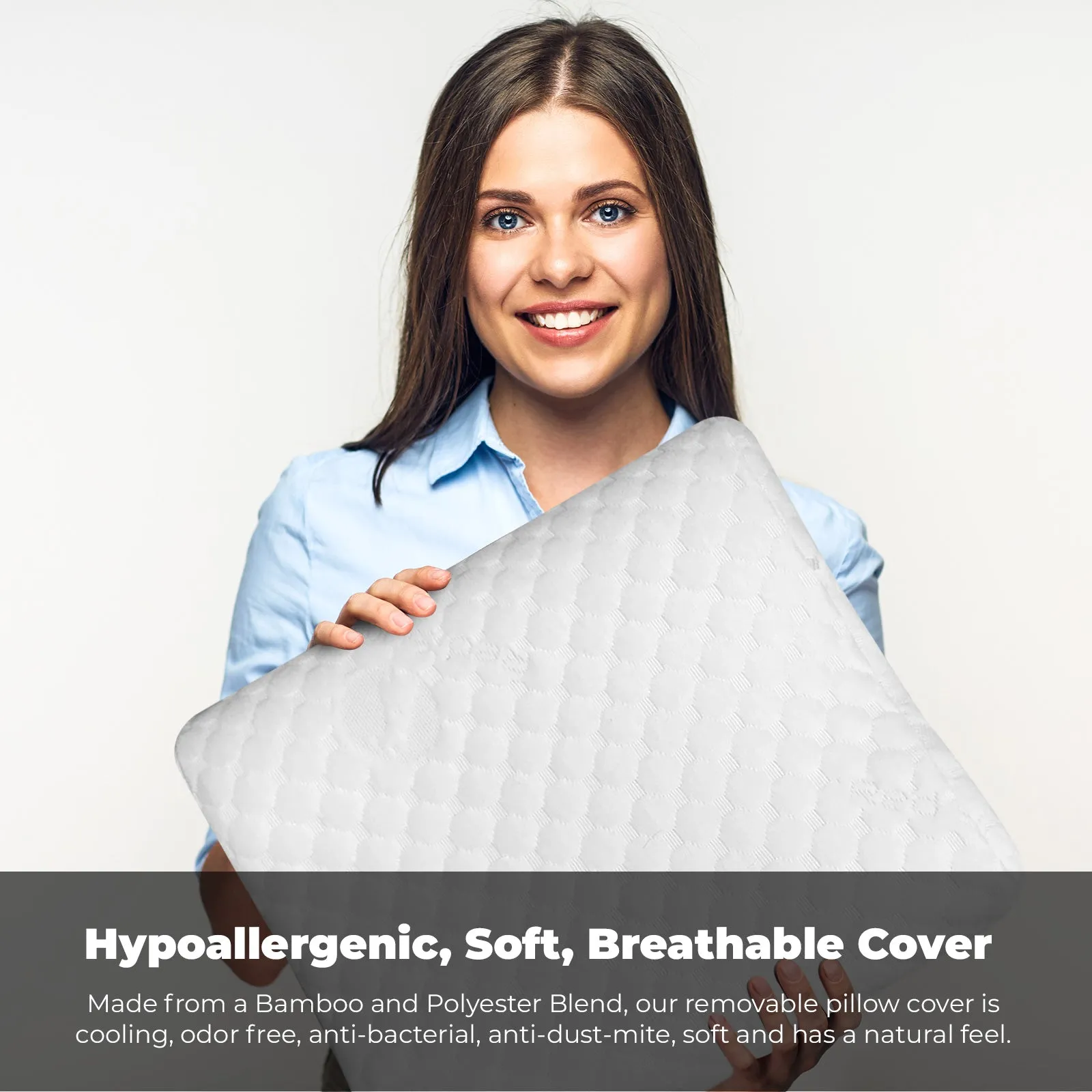 Travel Contour Mini Pillow - Bundle of 2 pillows and double pillowcase