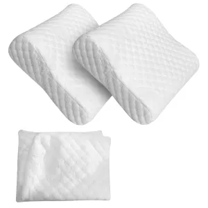 Travel Contour Mini Pillow - Bundle of 2 pillows and double pillowcase