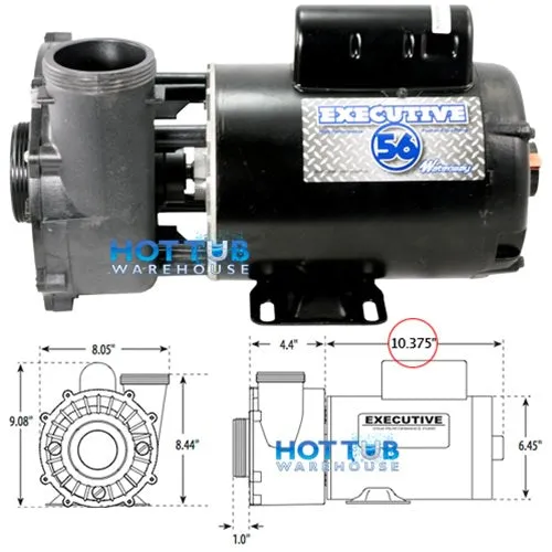 Waterway Executive 4 Horsepower 2 Spd 56 Frame Pump ME-40226-25 - 2.5" Intake & 2" Discharge
