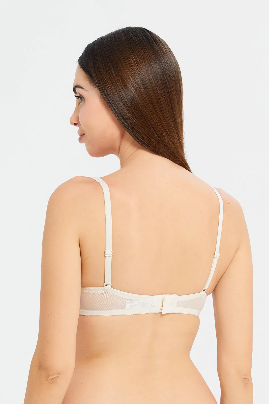 Women Assorted Cotton Jacquard Balconette Bra Set (Pack Of 3)