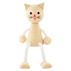 Wooden Sitting Cat - Lucy