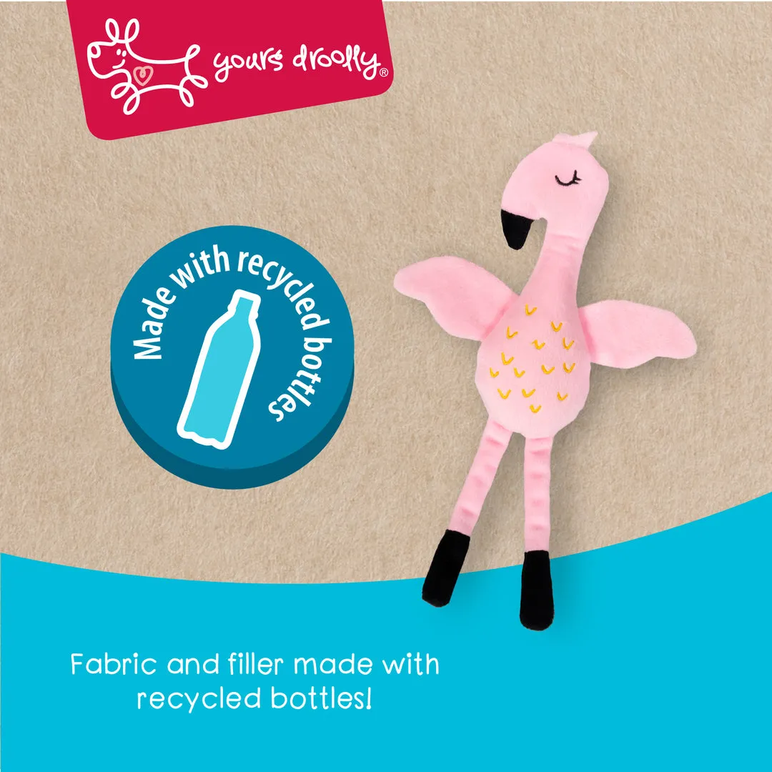 Yours Droolly Recyclies Flamingo Dog Toy